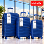 Maha Ex. Ultra Strong 3-Piece Hard Shell Luggage Set – Navy Blue
