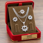 SADIK 925 Silver Ship’s Wheel Jewellery Set – Necklace, Earrings & Ring