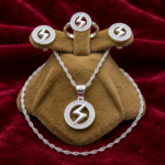 925 Silver Geometric Jewellery Set – Necklace, Earrings & Ring