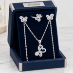 Sophia Butterfly Jewellery Set – Necklace, Earrings & Ring