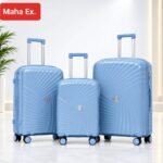 Maha Ex. 3-Piece Premium Hard Shell Luggage Set – Sky Blue